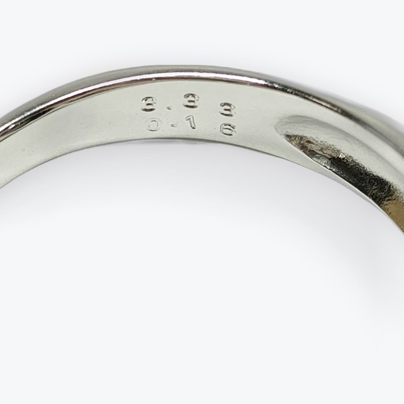 Natural 3.33 Carat Black Diamond Platinum Ring Size US 6.58 Preloved - Picture 4 of 7